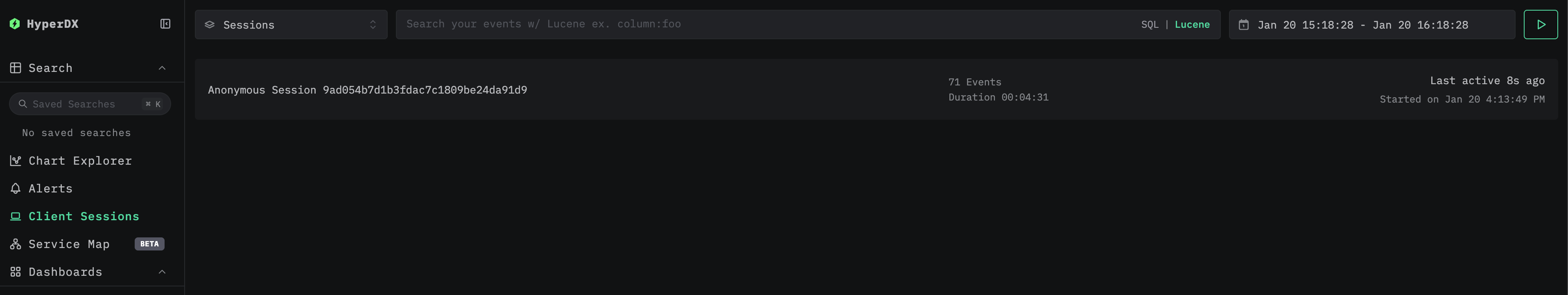 Поиск реплеев сессий
